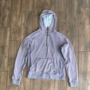 Men's Ugg “Cooper” 1/4 Zip Hoodie in “Washed” Grayish Lavender Color
